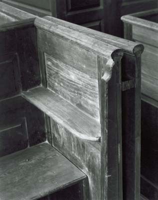 107H: Pew Door and Railing, Rocky Hill Meetinghouse