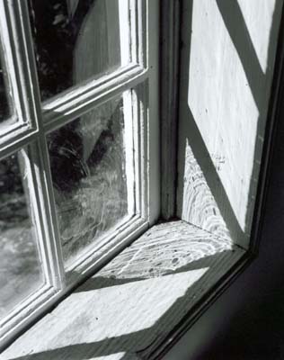 113R: Sunlight on Window Sill, Walpole Meetinghouse