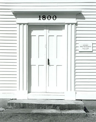 Door, Fremont Meetinghouse, Fremont, NH