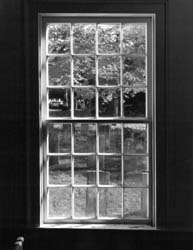 Looking out window at cemetery, Holderness