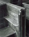 107H: Pew Railing and Hinge, Rocky Hill Meetinghouse