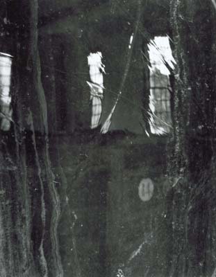 109Z: Old Glass, Fom Outside, Rocky Hill Meetinghouse
