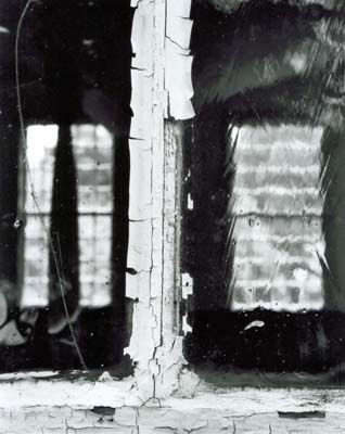 111E: Old Glass, From Outside, Canaan Meetinghouse