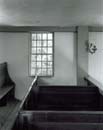 113T: Box Pews, Window, and Lamp, Walpole Meetinghouse