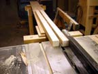 Cutting the wood to exact width